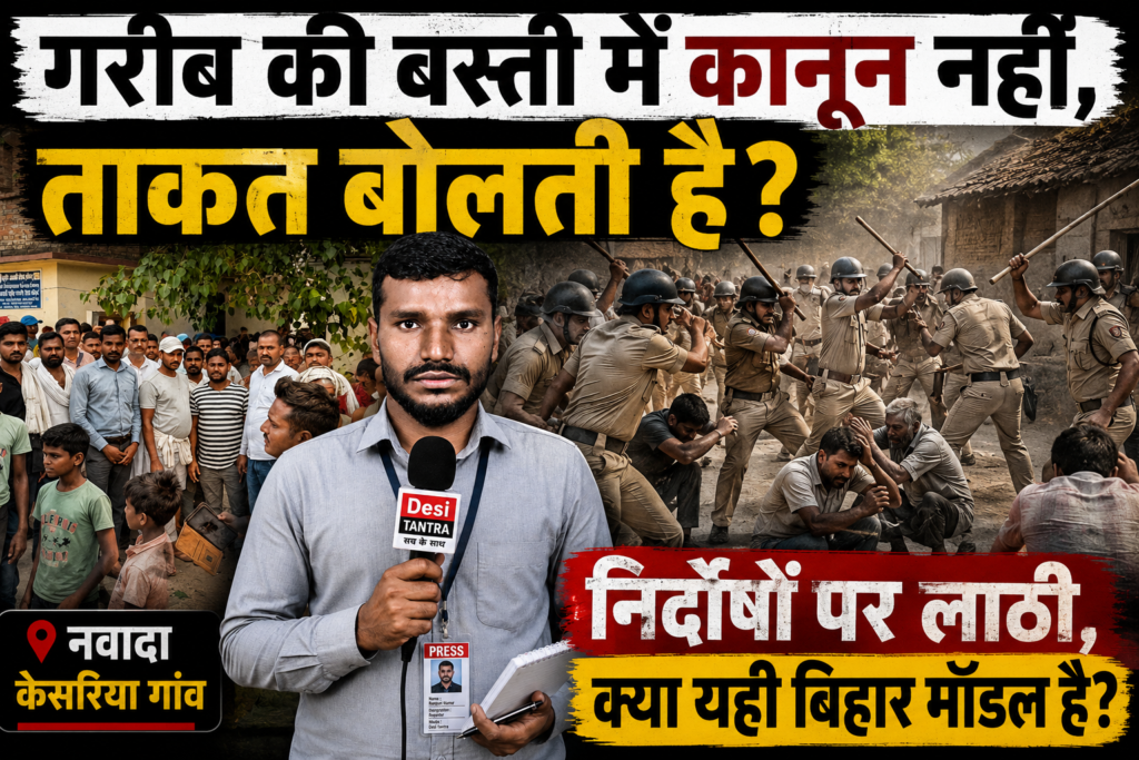 गरीब की बस्ती में कानून नहीं, ताकत बोलती है?निर्दोषों पर लाठी : सुजीत यादव