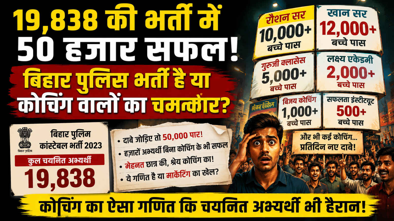 “19,838 की भर्ती में 50 हजार सफल! बिहार पुलिस भर्ती है या कोचिंग वालों का चमत्कार?”: Ranjeet Kumar